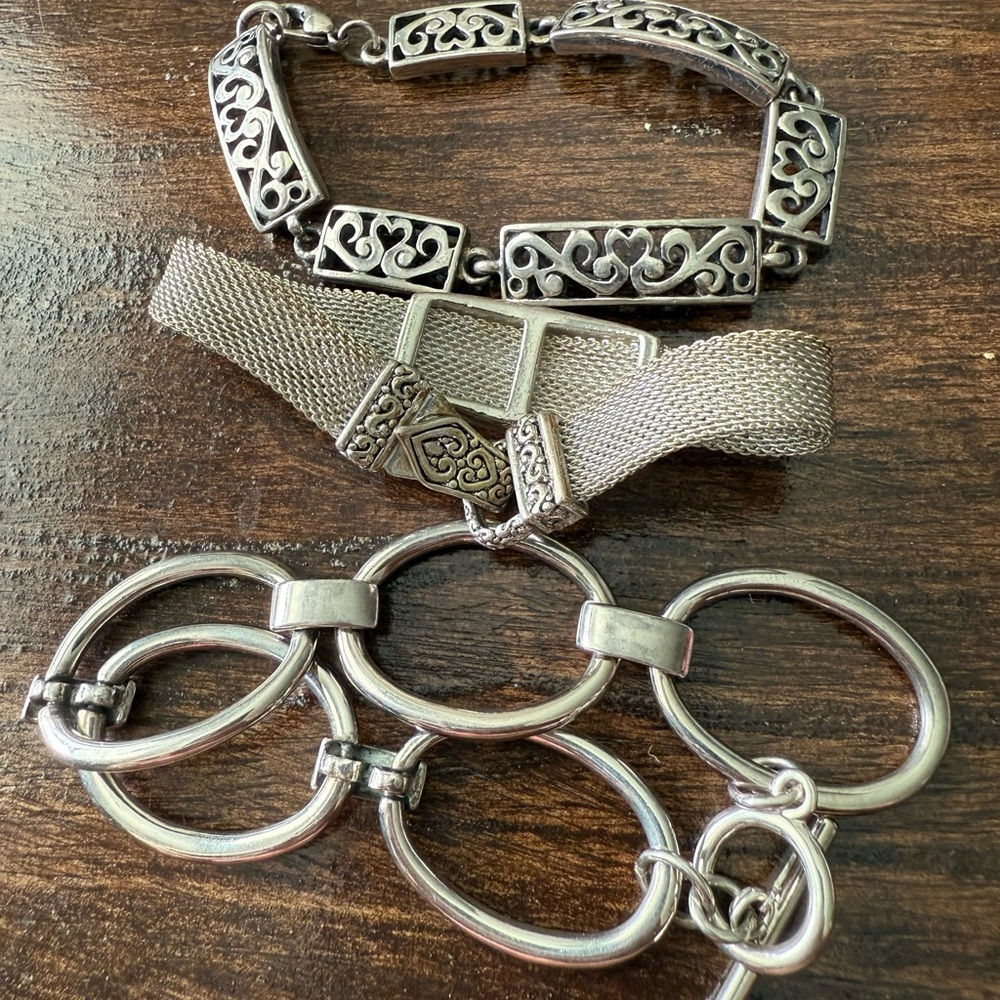 Three Silver Bracelet Bundle
